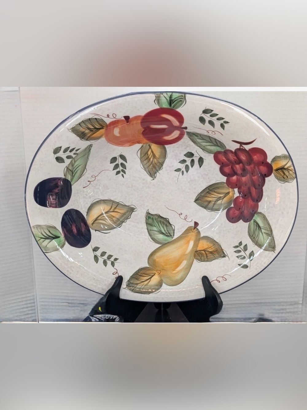 Oneida Vintage Fruit Hand Painted Oval Serving Bowl / Vegetable Bowl
